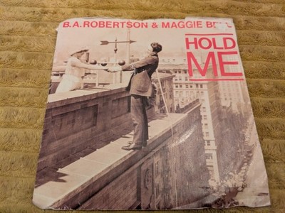 B.A.ROBERTSON-HOLD ME/SPRING GREENS BAM1 (1981) VG/VG+7 INCH PICTURE SLEEVE