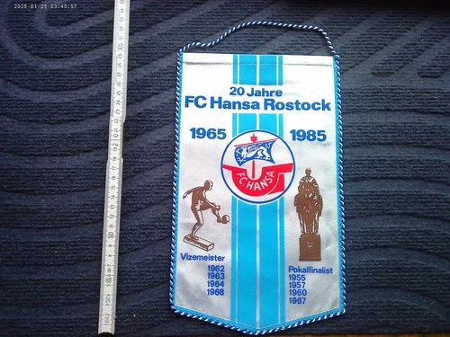 GDR pennant FC Hansa Rostock (20 years FC Hansa)