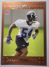 Prescott Burgess 2007 Topps Football 372 Copper Parallel Rookie /2007 Ravens