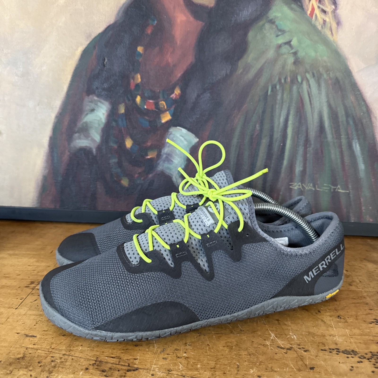 Merrell Vapor Glove 5 scarpe uomo taglia 10 5 grigio a piedi nudi sneakers minimaliste