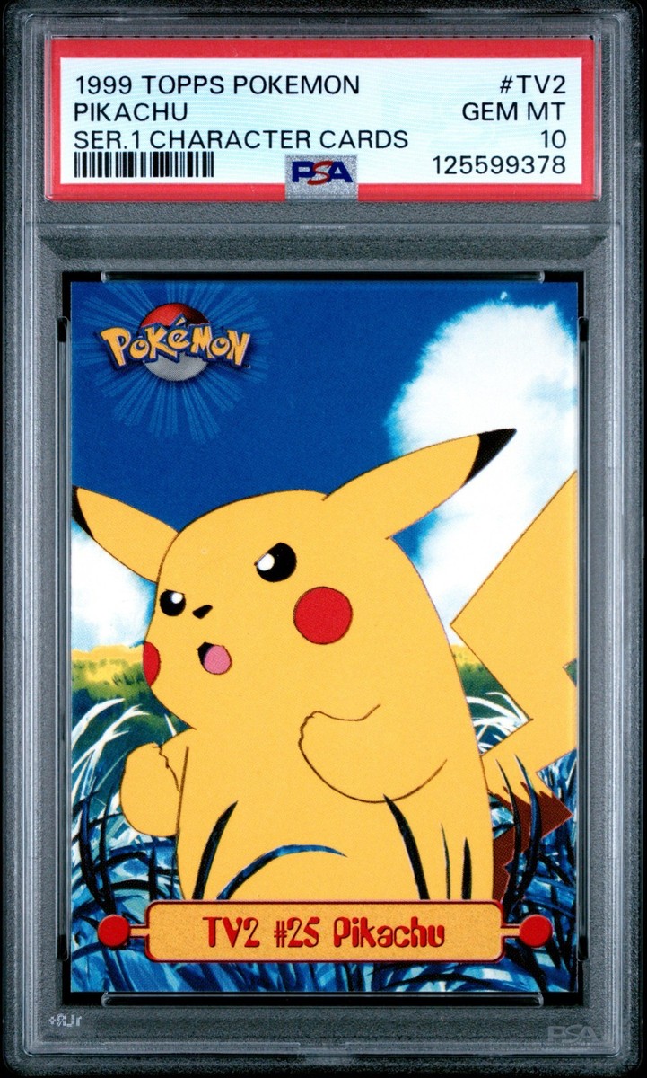 1999 TOPPS POKEMON SERIES 1 CHARACTER CARDS #TV2 PIKACHU PSA 10 | eBay