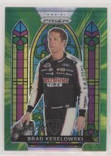 2020 Panini Prizm Stained Glass Green & Yellow Hyper Prizm Brad Keselowski #64