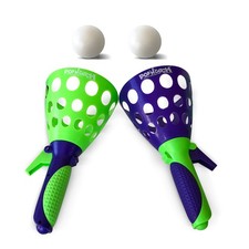 Geospace Original POP 'N Catch Family Skill Game Set of 2, Purple / Green