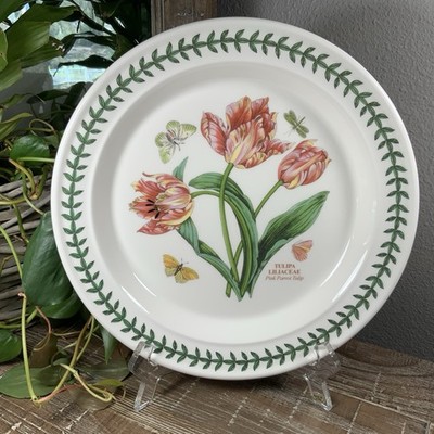 Portmeirion Botanic Garden - Pink Parrot Tulip Dinner Plate - 50th Anniversary