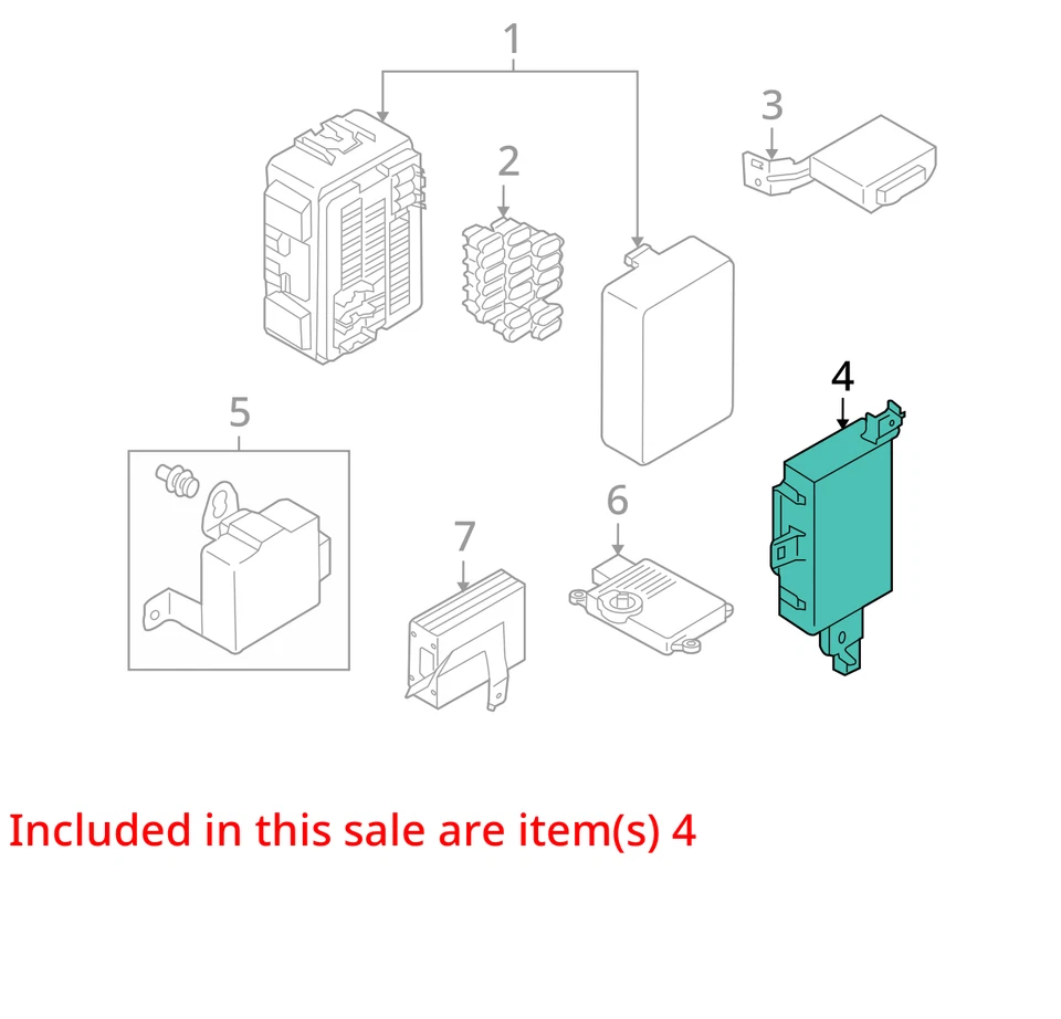 Chassi ECM Body Control BCM Left Hand Kick Panel compatível com 13-15 MAZDA CX-9 1983813 - Imagem 4 de 4