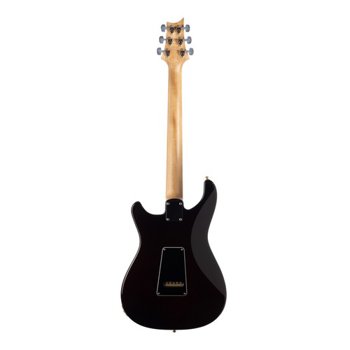 Black PRS Brent Mason Signature Sunburst 2014 with light maple back, six silver screws, and gold-leaf hardware.
