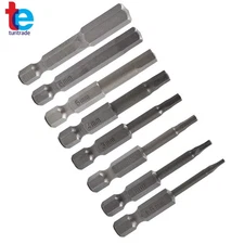 8 Piece Quick Connect Shank Impact Driver Drill Metric mm Hex Head Allen Bit Set