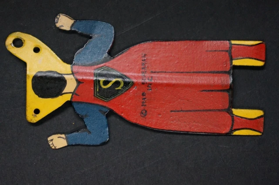 REPRODUCCIÓN PROFESIONAL SUPERMAN PARA SUPERMAN TANQUE ROLLOVER ESTAÑO CUERDA JUGUETE Foto 4 de 4