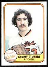 Sammy Stewart 1981 Fleer #181 Orioles MLB READ FREE SHIPPING AutographDen