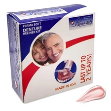 Denture Liner Kit - Secure Fit, Comfortable & Easy Application for 2 Plates