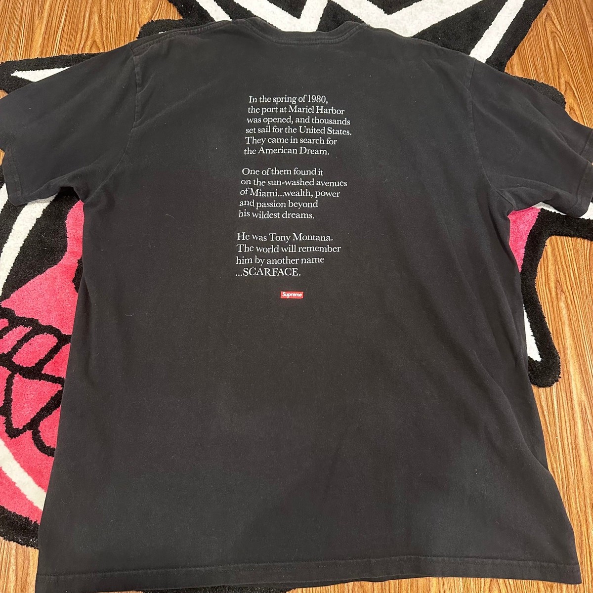 Supreme Scarface Split Tee - Size X-Large - Black - Used | eBay