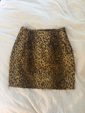Gianni Versace Versus Leopard Print Mini Skirt Size 28 Gorgeous