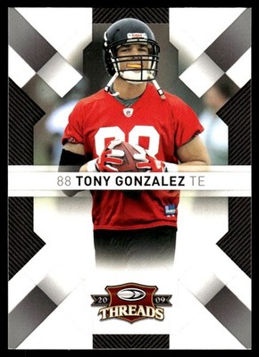 Tony Gonzalez 2009 Donruss Threads #51 Falcons NFL READ FREE SHIP AutographDen