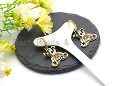 CZ Teddy Bear Earring, Sku J54