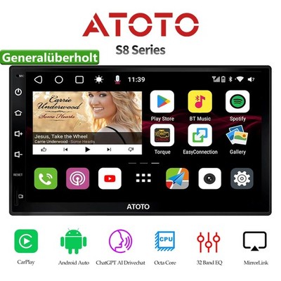 ATOTO S8 Premium Android Autoradio 7 Zoll 2Din Dual Bluetooth Wireless CarPlay