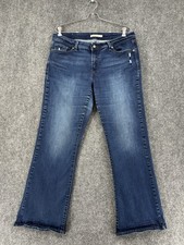 Levi  s 529 Curvy Boot Cut Dark Wash Women  s 33X29 Mid Rise Distressed