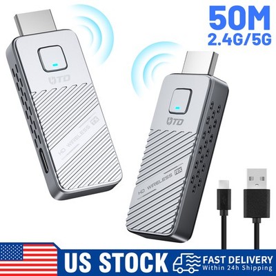 4K Wireless HDMI Transmitter & Receiver Extender Kit Dual-Band 2.4G/5G Plug Play