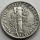 1920-D Mercury Silver Dime in a SAFLIP® - AU- (XF+) Details Cleaned