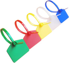 100PCS Multi-Color Self Locking Nylon Waterproof Plastic Shipping Tags