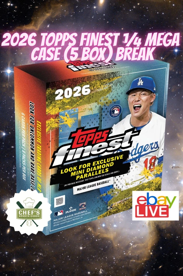 2026 TOPPS FINEST BASEBALL 1/4 MEGA CASE (5 BOX) BREAK #4