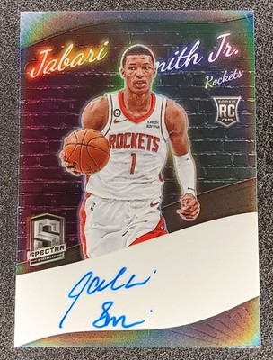 2022-23 Panini Spectra Jabari Smith Jr. On Card Auto /75 RC Rockets 