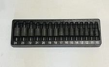 Snap On 12 Drive Metric Shallow Impact Socket Set 15 Pc 10mm - 24mm 315immy