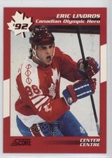 1992-93 Score Canadian Olympians Eric Lindros #1 HOF 0f8