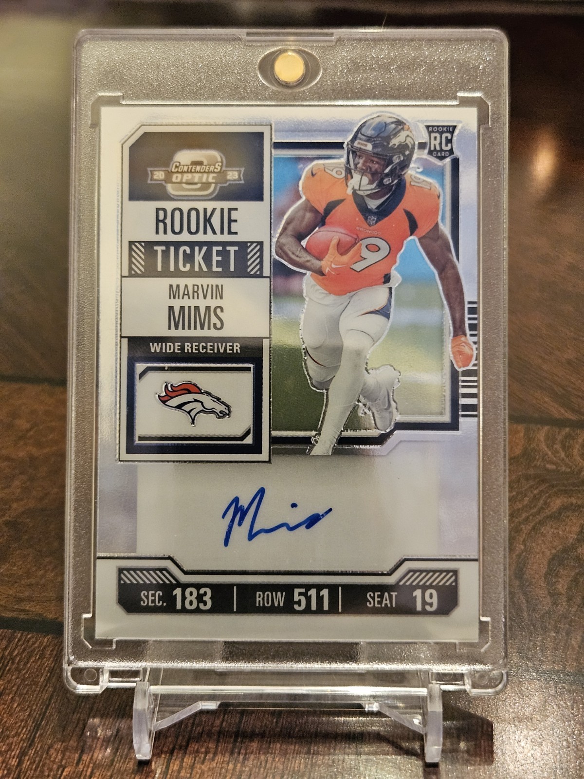 2023 Contenders Optic - Rookie Ticket RPS Autographs #124 Marvin Mims (AU, RC)