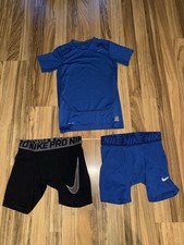 Nike Boys Youth M Medium Lot Dri-Fit Compression Shorts Shirt EUC