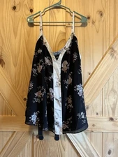 Women's City Chic Plus Size Sheer Overlay Cami Adjustable Straps Size XXL/24 Lay