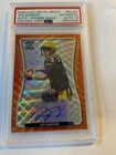 2020 Leaf Metal Draft Joe Burrow Rookie Auto Orange Wave Bengals RC PSA Auto 10