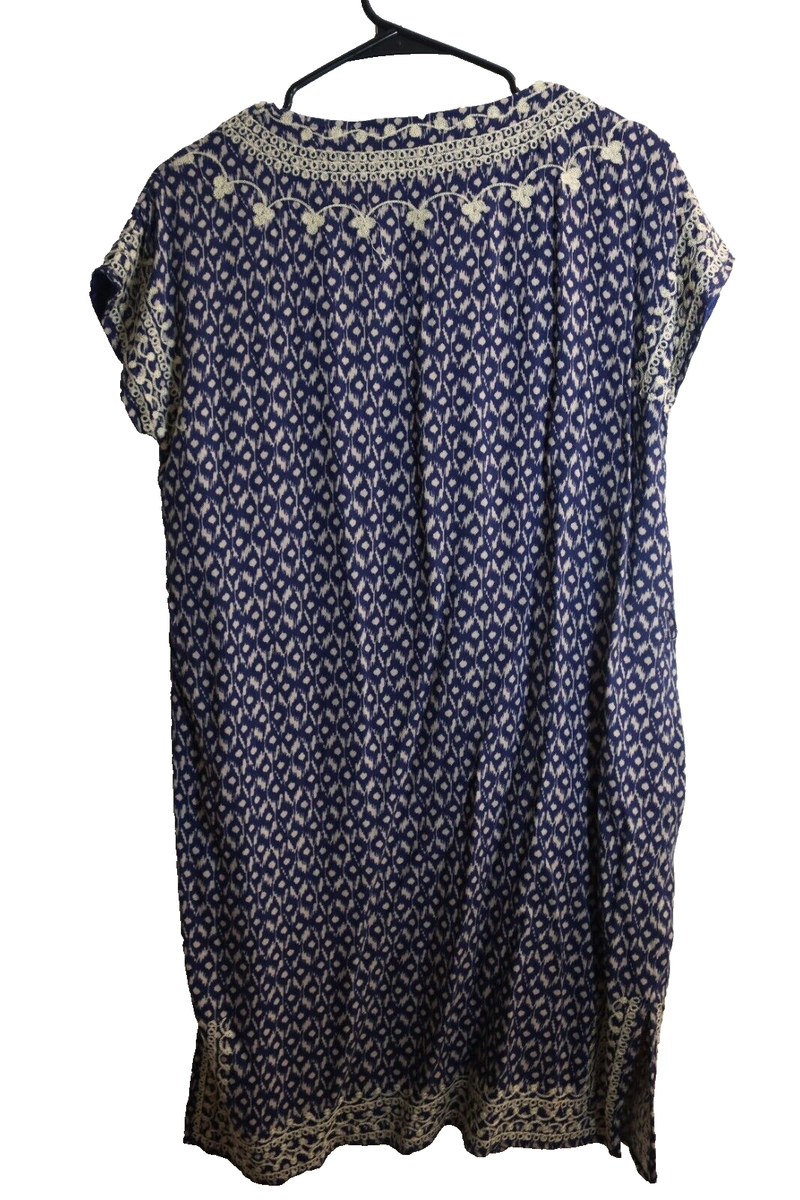 THML Embroidered Short Sleeve Printed Shift Dress Rayon Boho Size Medium (68) | eBay THML Embroidered Short Sleeve Printed Shift Dress Rayon Boho Size Medium (68) | eBay