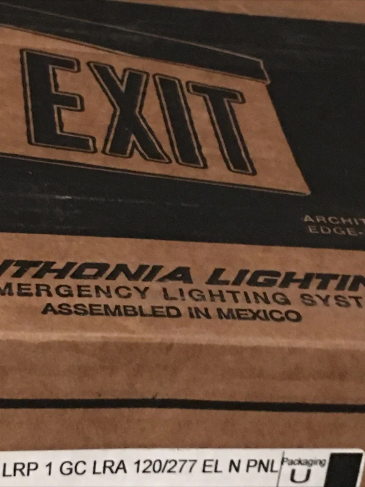 LITHONIA LIGHTING Lithonia LRP 1 GC LRA 120/277 EL N PNL LED Edge Lit Exit Sign Clear