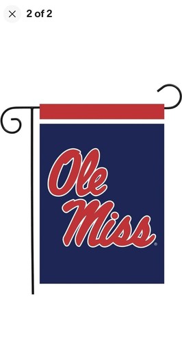 Ole Miss Rebels Garden Yard Flag - Picture 2 of 2