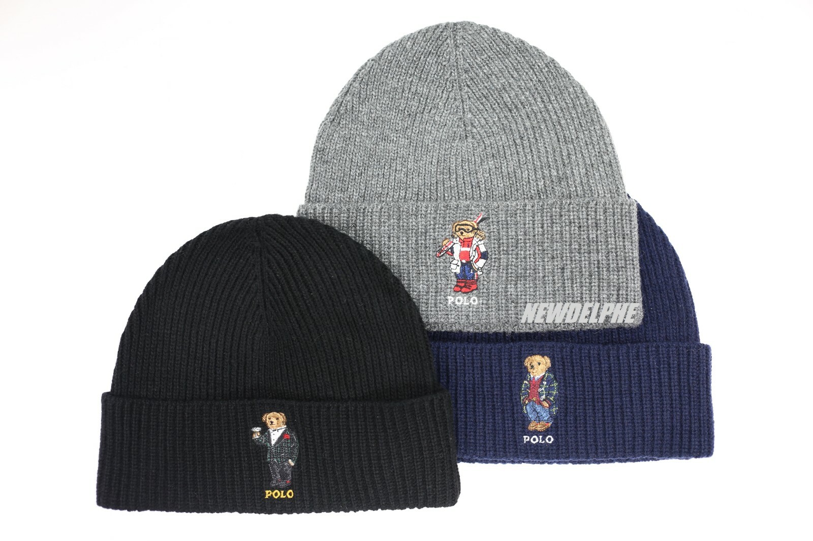 black polo bear beanie