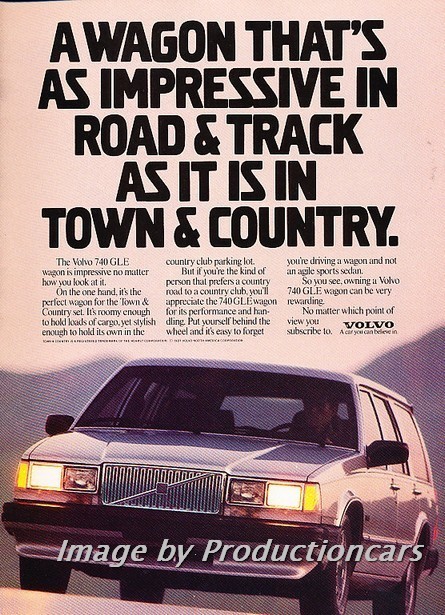 1987 Volvo 740 GLE Wagon Original Advertisement Print Art Car Ad