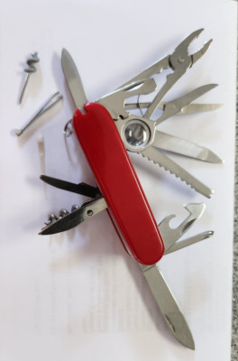 HIGH QUALITY! multifunctional  Knife NEW ! Many functions Red