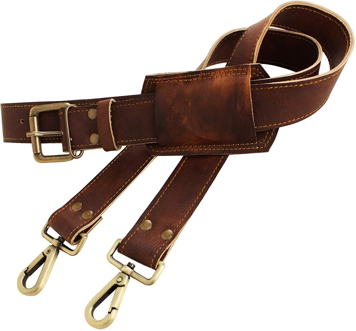 Distressed Leather Shoulder Strap Replacement for Handbags Laptop