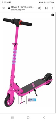 New Hover-1 Kids Flare Foldable Electric Scooter 3 mi Range 8 mph Max Speed PINK