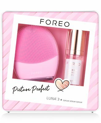 FOREO LUNA 3 Pearl Pink Smart Facial Cleansing Massager + Serum Gift Set #2102