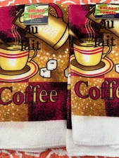 KITCHEN TOWELS MULTI PURPOSE ULTRA  ABSORBENT CAFE AU LAIT COFF 22"X13"(2PIECES)