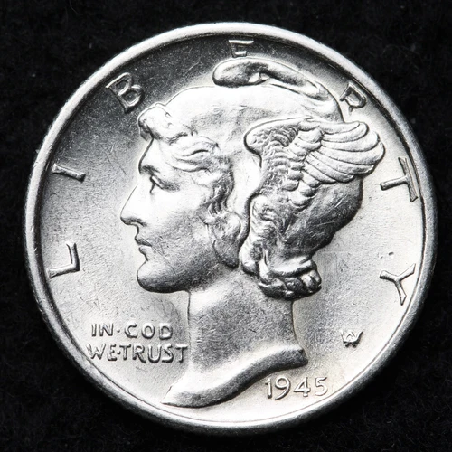 1945-S Mercury Silver Dime AU FREE SHIPPING