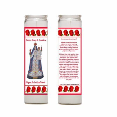Nuestra Senora de la Candelaria Set de 2 o 4 velas Patrona de las Islas Canaria