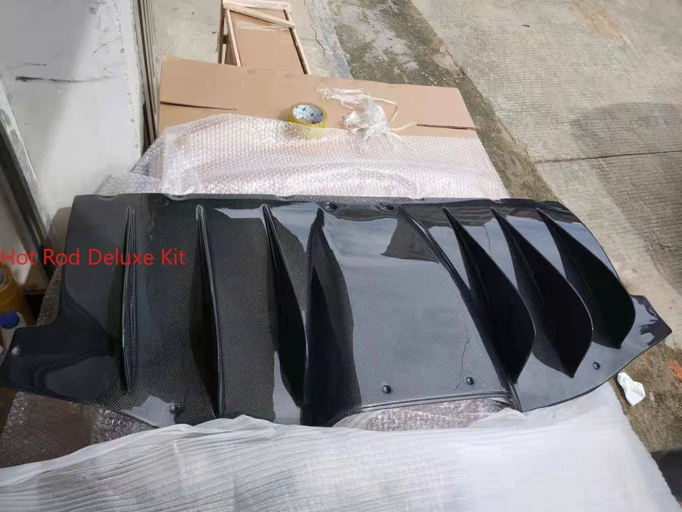 Difusor de labios de parachoques trasero de fibra de carbono para Ferrari 458 Italia Spider 2010-2015 Foto 4 de 4