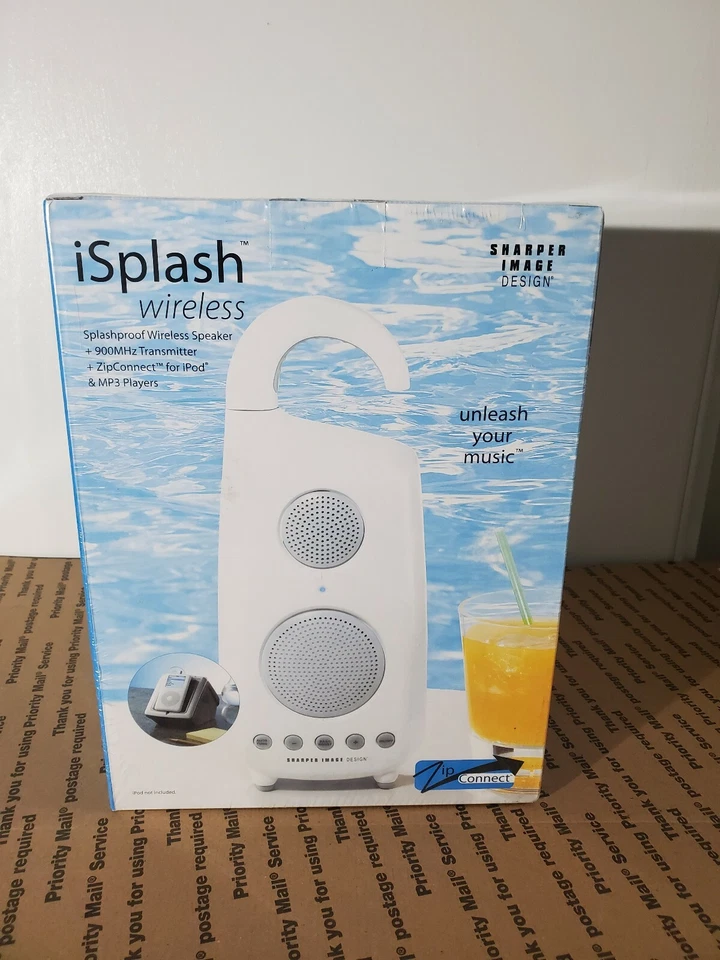 iSplash wireless splashproof shower speaker pool Sharper image zip connect NEW - Image 3 of 4