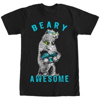 Lost Gods Beary Awesome Boombox Bear Mens Graphic T Shirt Lost Gods Beary Awesome Boombox Bear Mens Graphic T Shirt