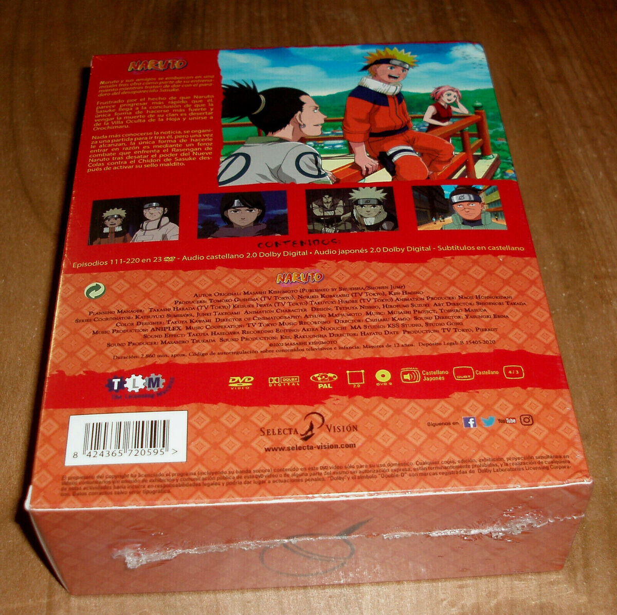 DVD Naruto Box 2 Episodios 111 a 220