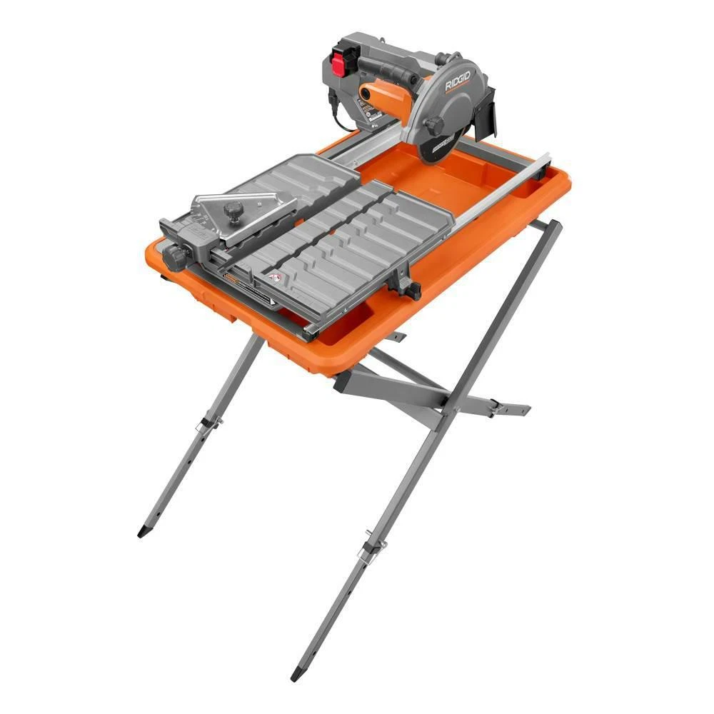 RIDGID Wet Tile Saw With Stand 18 Volt Corded Aluminum Laser Guide Blades Bevel