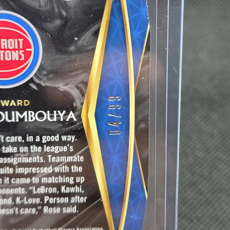 2020-21 Select SEKOU DOUMBOUYA 107 PREMIER PURPLE PRIZM DieCut SP #04/99 Pistons - Image 3 of 4