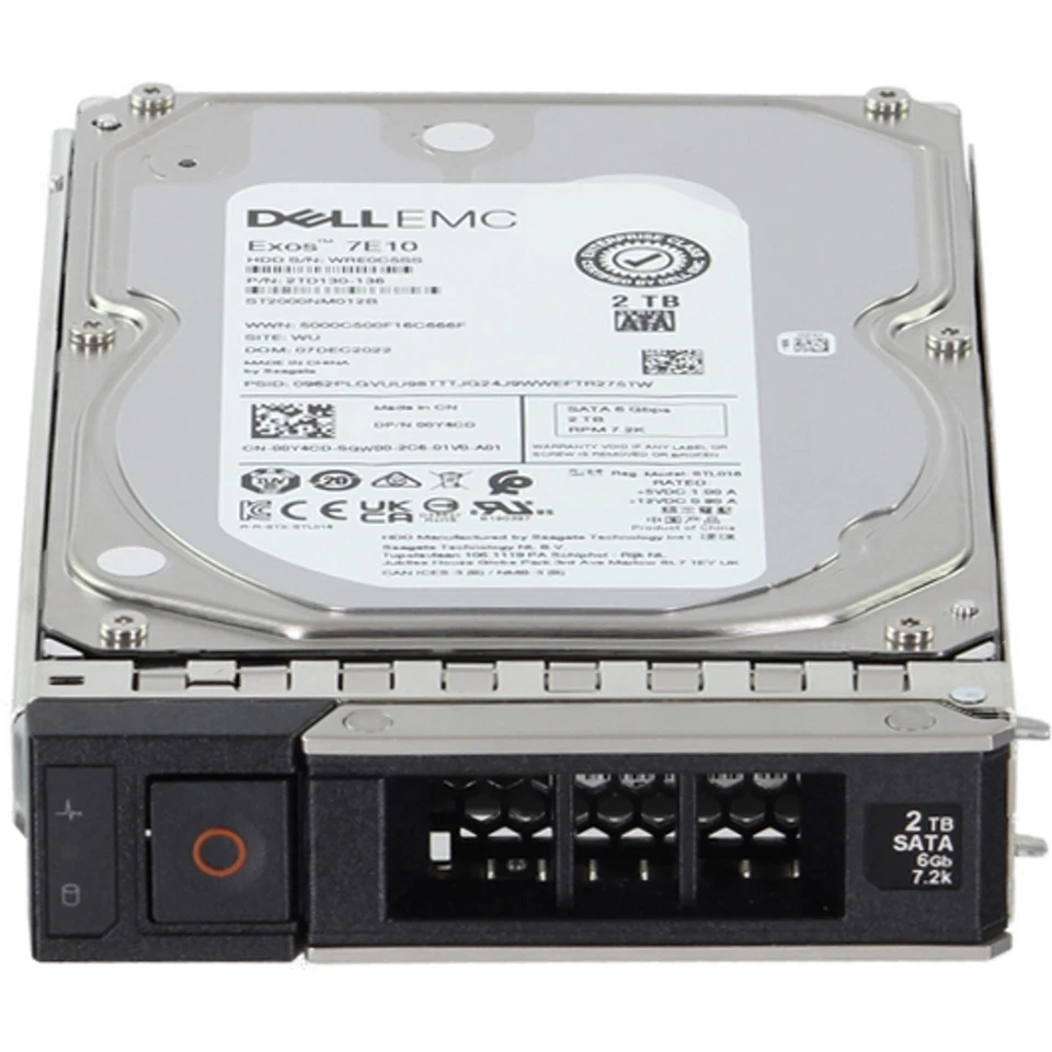 00Y4CD 0Y4CD Dell EMC 2TB 7.2K 6Gbps SATA 3.5'' Hard Drive HDD 14/15/16G KIT - Image 3 of 4